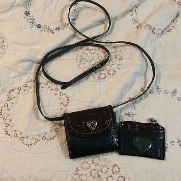 Elegant Black and Brown Women's Crossbody Bag Set - Picture 1 of 9